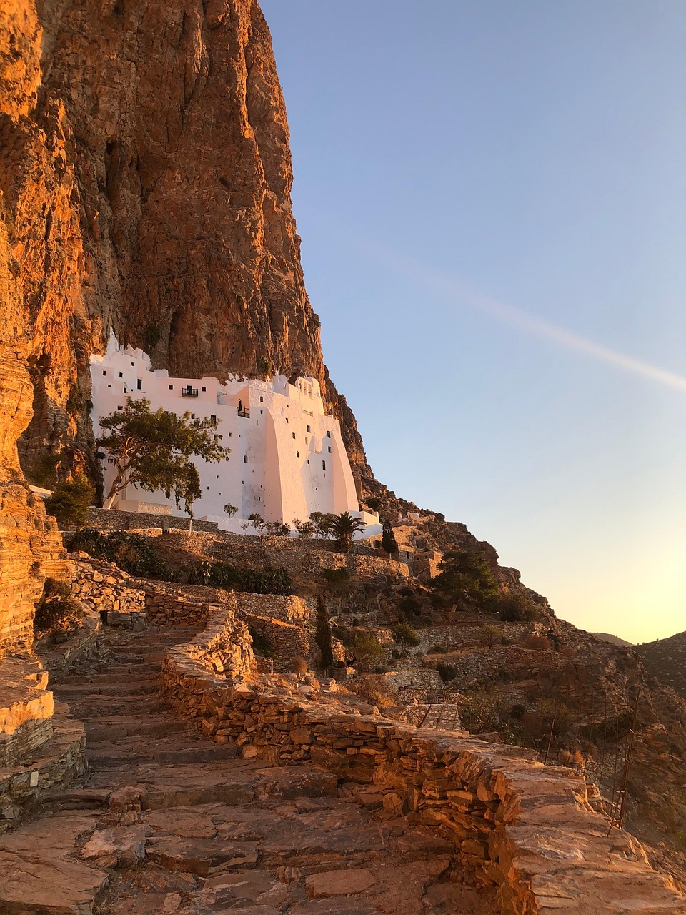 monastery, sunset, mediterranean, cyclades, amorgos, greece, amorgos, amorgos, amorgos, amorgos, amorgos, greece